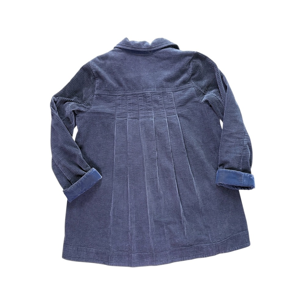 J Jill Corduroy Chore Jacket S Wide Wale Velvet Trim Coastal Boho Luxe Timeless - Picture 4 of 9